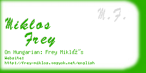 miklos frey business card